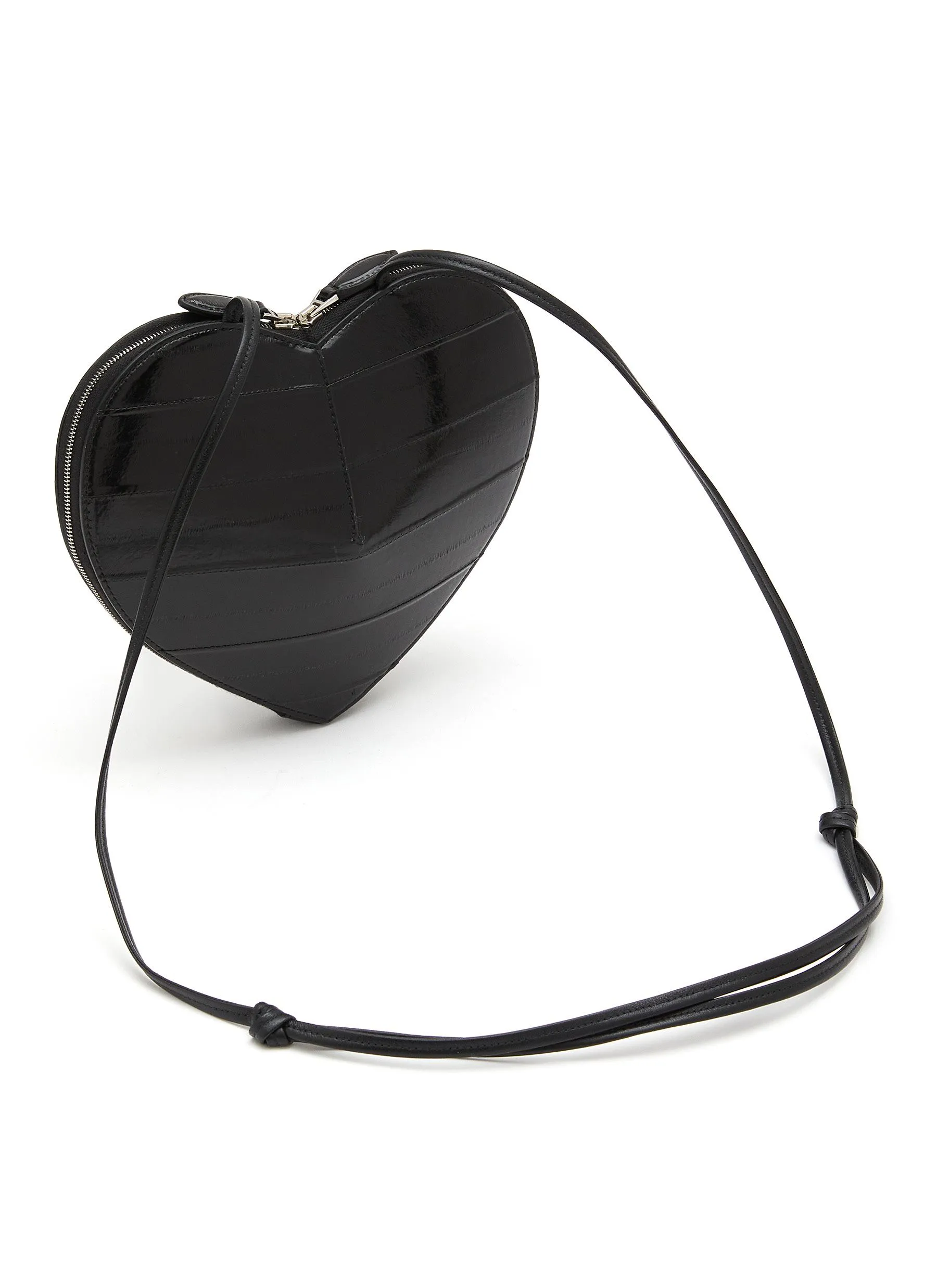 -----------ALAÏA  ---- ------------BLACK ----Le Coeur Eel Leather Crossbody Bag --
