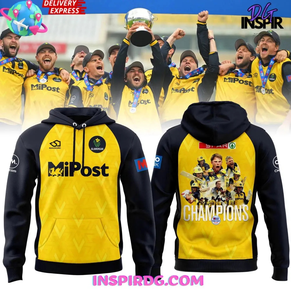 -Glamorgan Cricket Champions One Day Cup 2024 Hoodie