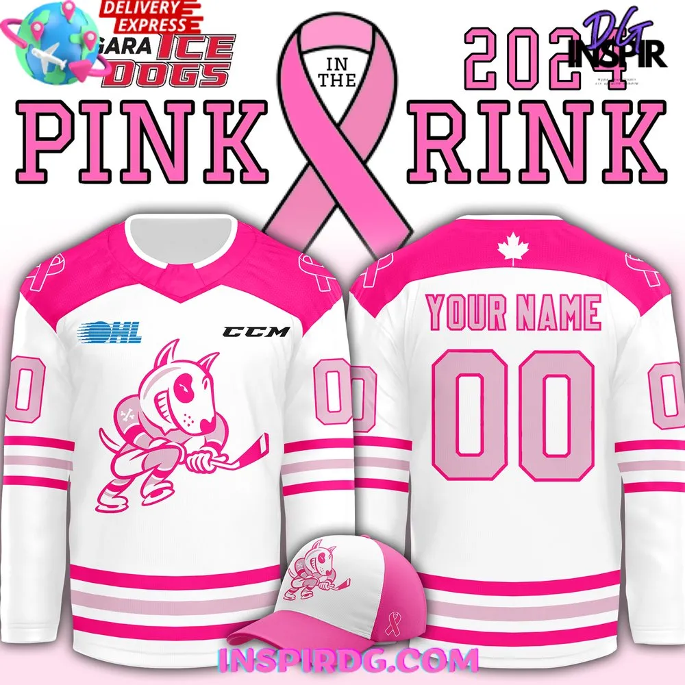 -Niagara IceDogs x Pink in the Rink 2024 Hockey Jersey