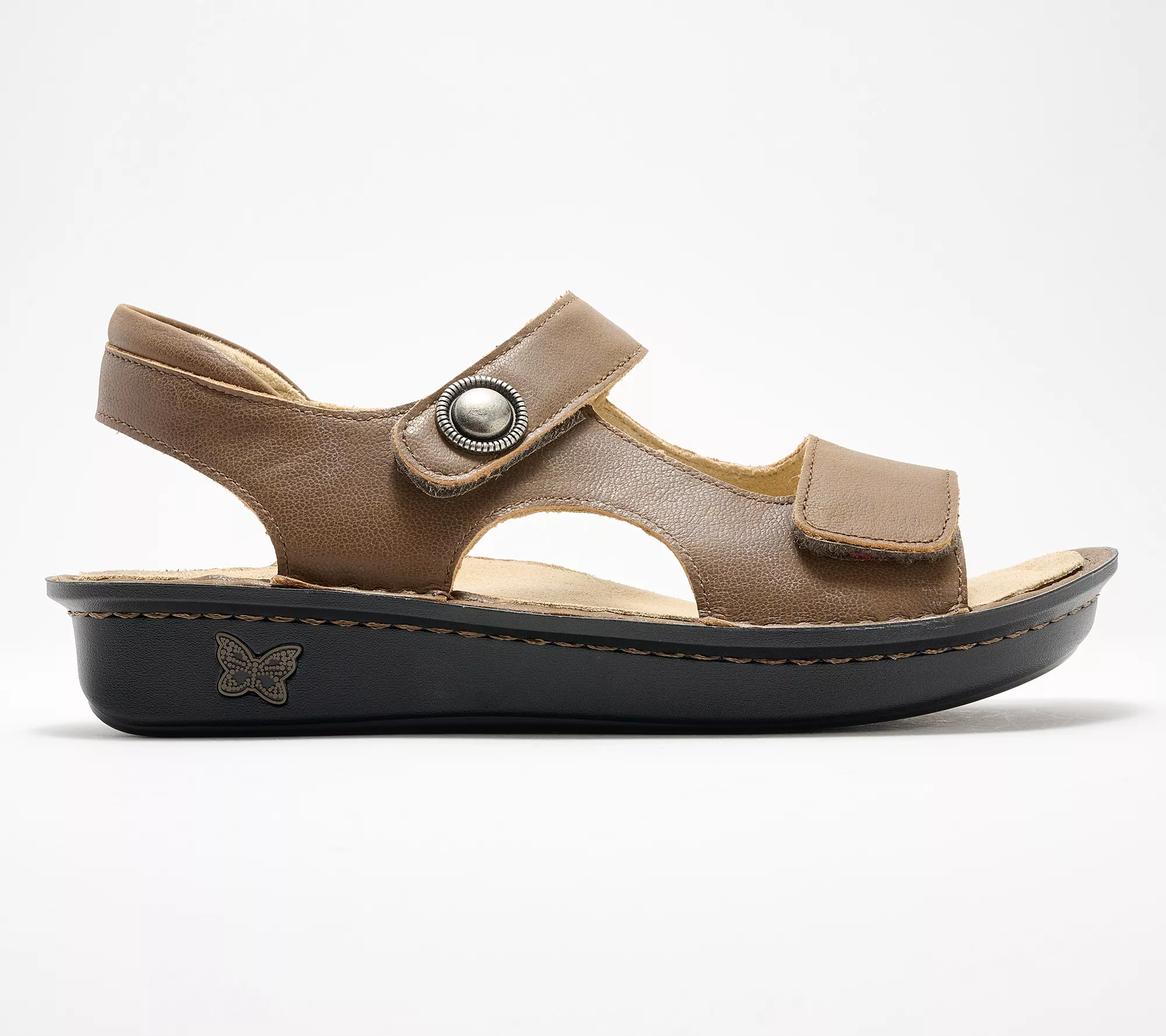 "As Is" Alegria Leather Adjustable Sandals - Vallie