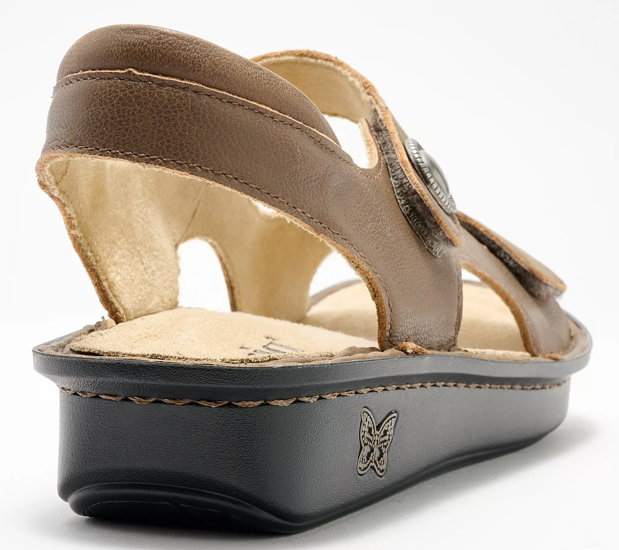 "As Is" Alegria Leather Adjustable Sandals - Vallie