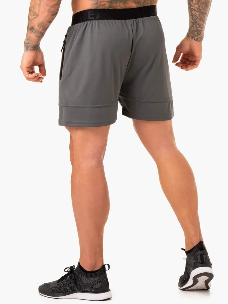 Action Mesh Short - Charcoal