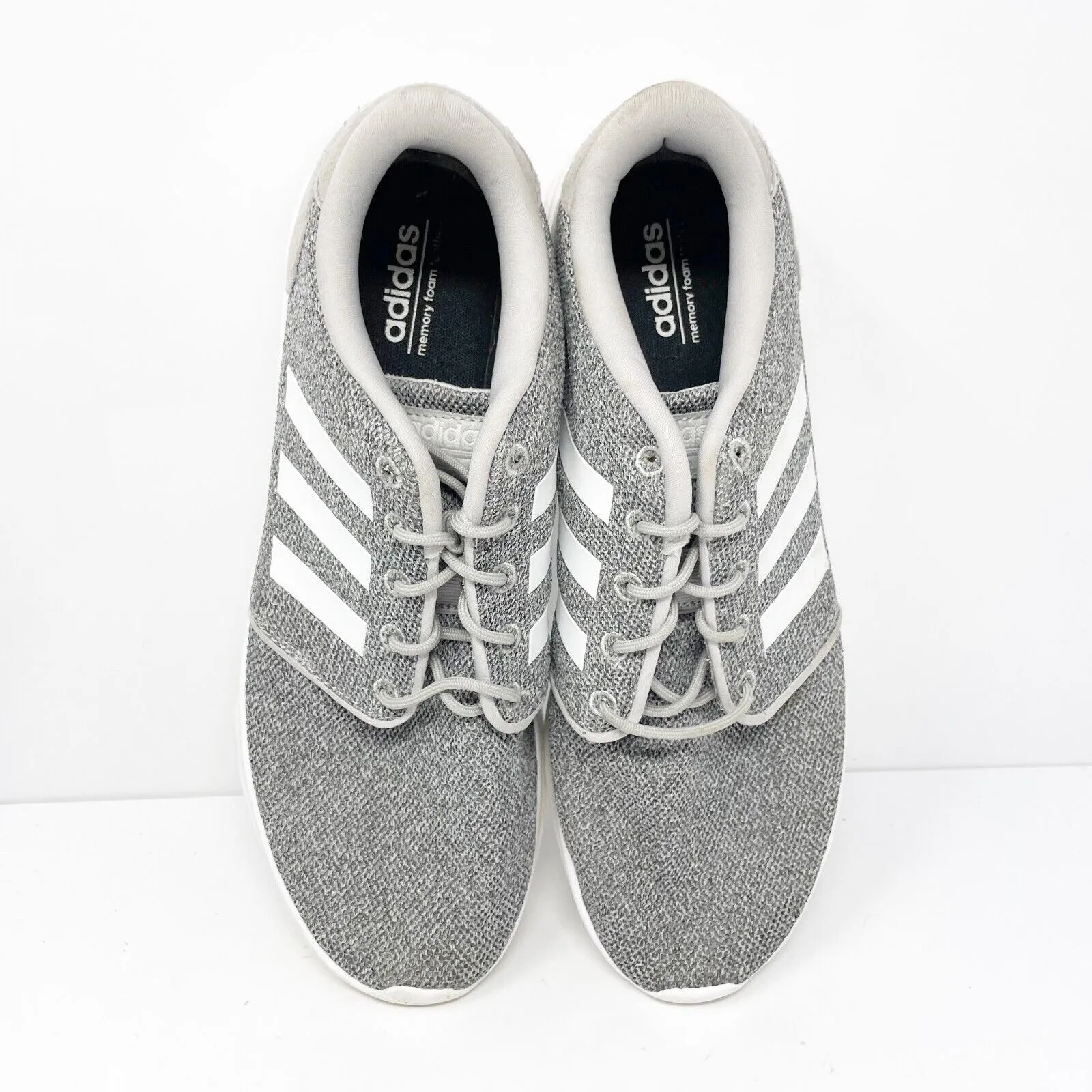 Adidas Womens Cloudfoam QT Racer FX3427 Gray Running Shoes Sneakers Size 10