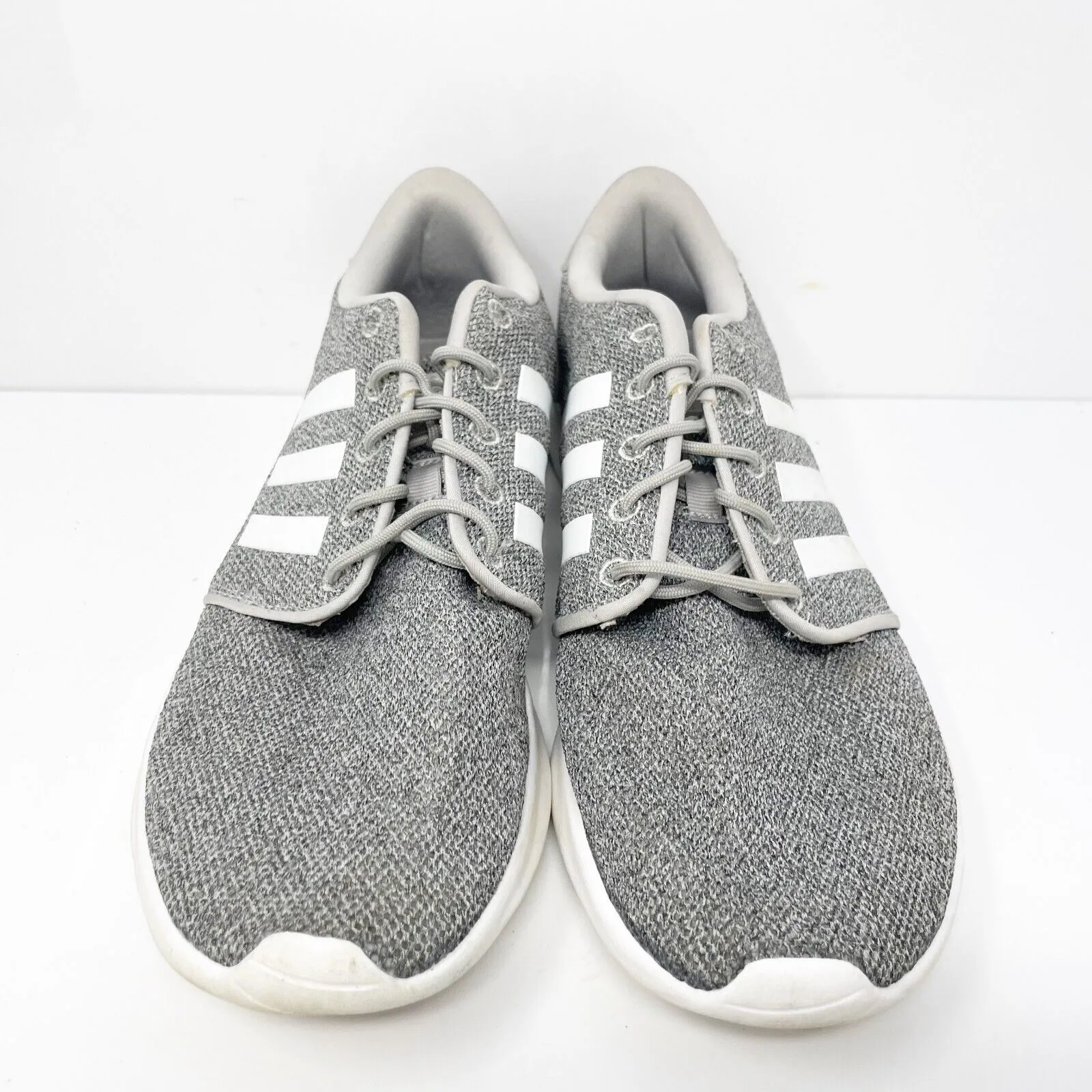 Adidas Womens Cloudfoam QT Racer FX3427 Gray Running Shoes Sneakers Size 10