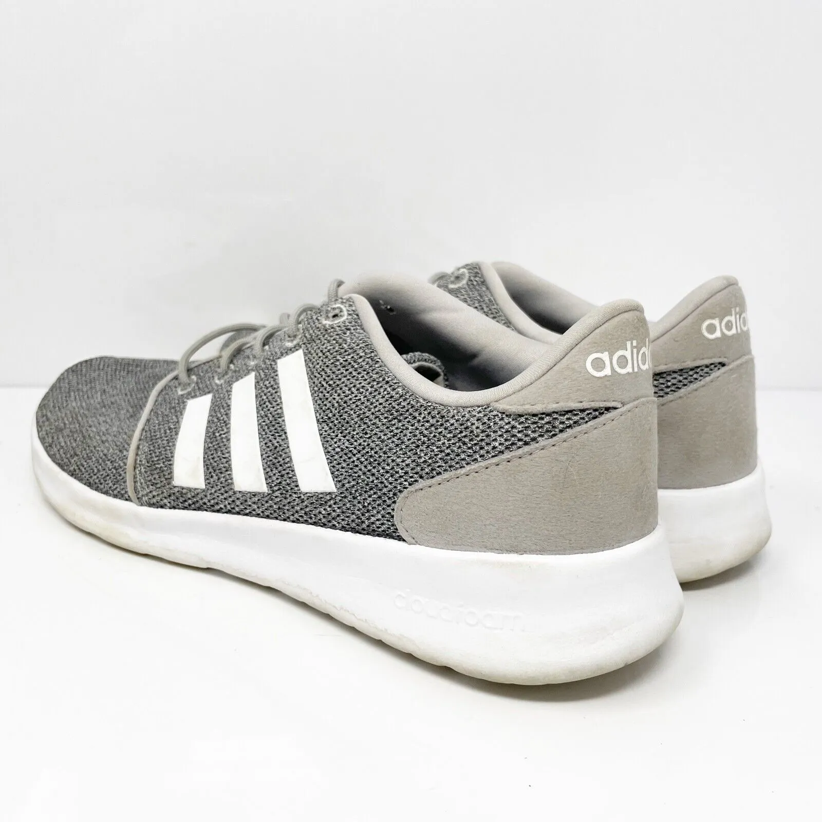 Adidas Womens Cloudfoam QT Racer FX3427 Gray Running Shoes Sneakers Size 10