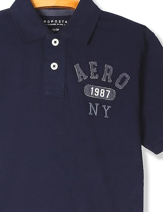 Aeropostale Short Sleeve Solid Polo Shirt