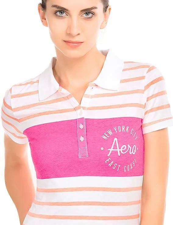 Aeropostale Striped Slim Fit Polo Shirt