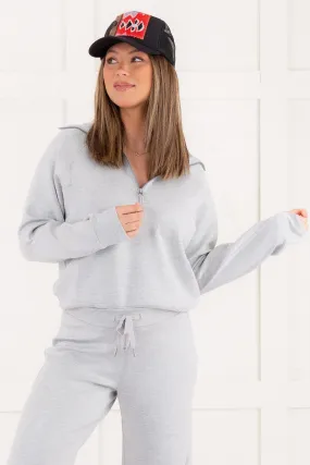 Airessentials Half Zip Pullover - Light Grey Heather | SPANX