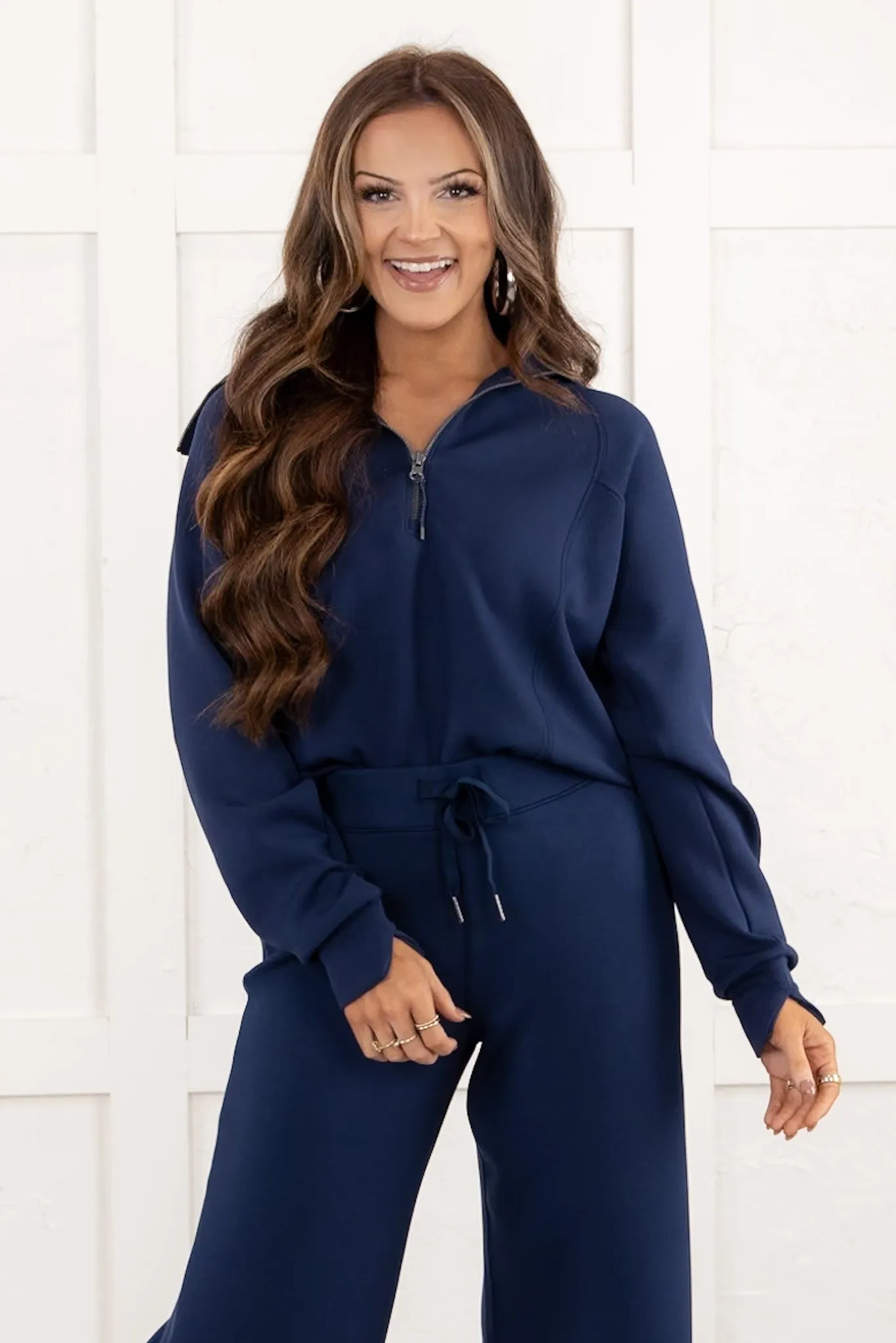 Airessentials Half Zip Pullover - Timeless Navy | SPANX