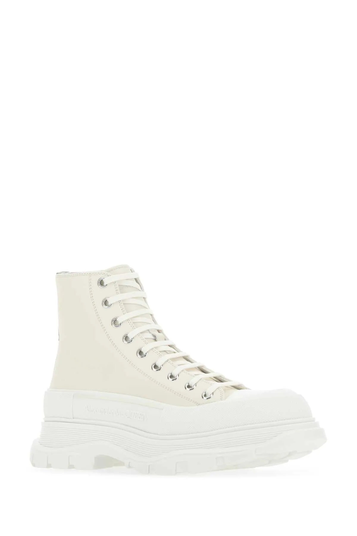 Alexander Mcqueen Sand Leather Tread Slick Sneakers