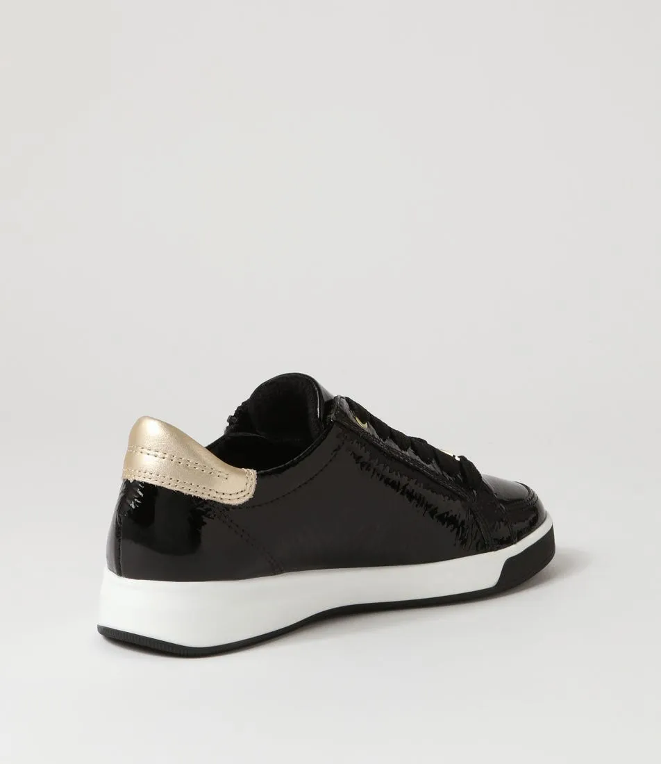 ARA Rom 32 Schwarz Platino Leather Sneakers