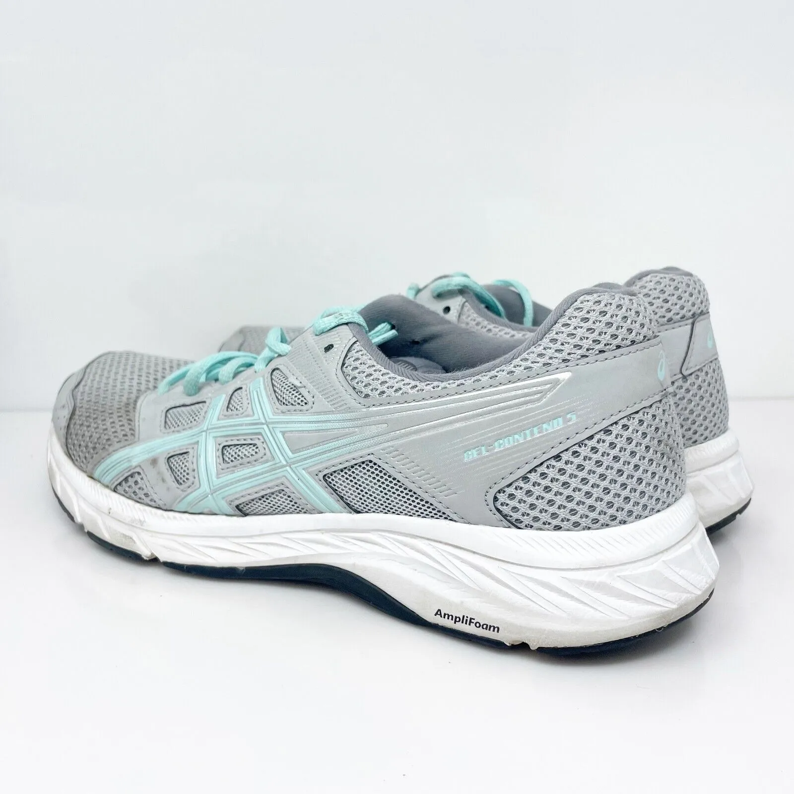 Asics Womens Gel Contend 5 1012A234 Gray Running Shoes Sneakers Size 8