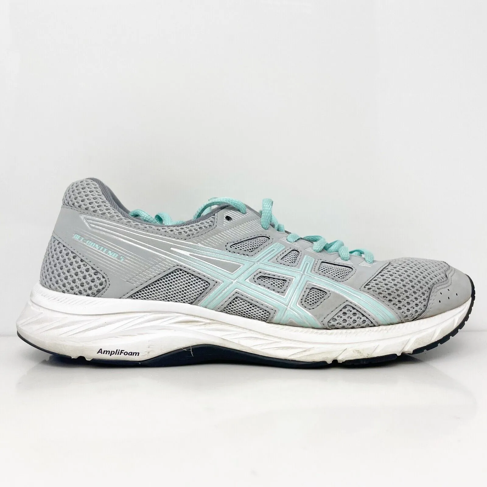 Asics Womens Gel Contend 5 1012A234 Gray Running Shoes Sneakers Size 8