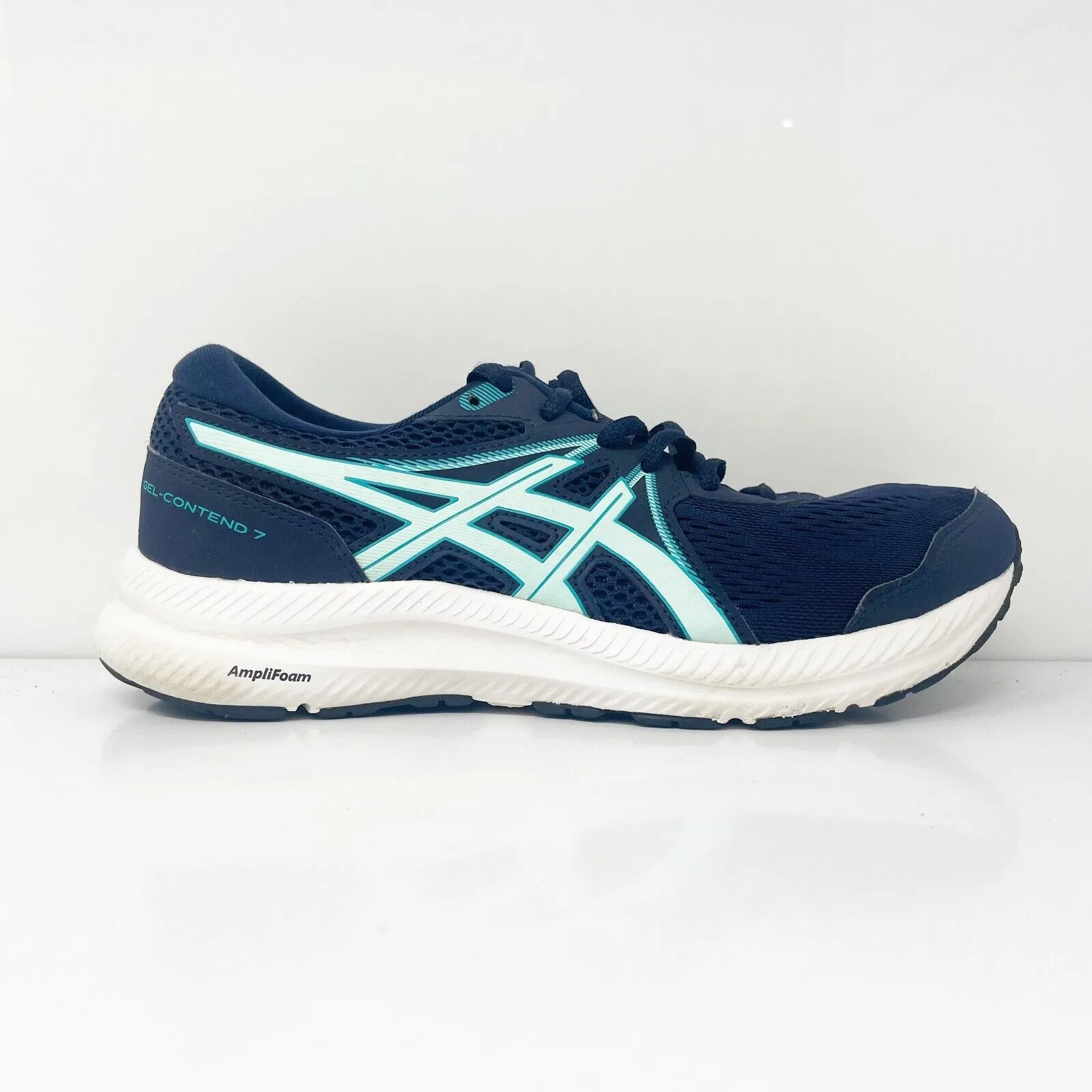 Asics Womens Gel Contend 7 1012A911 Blue Running Shoes Sneakers Size 8