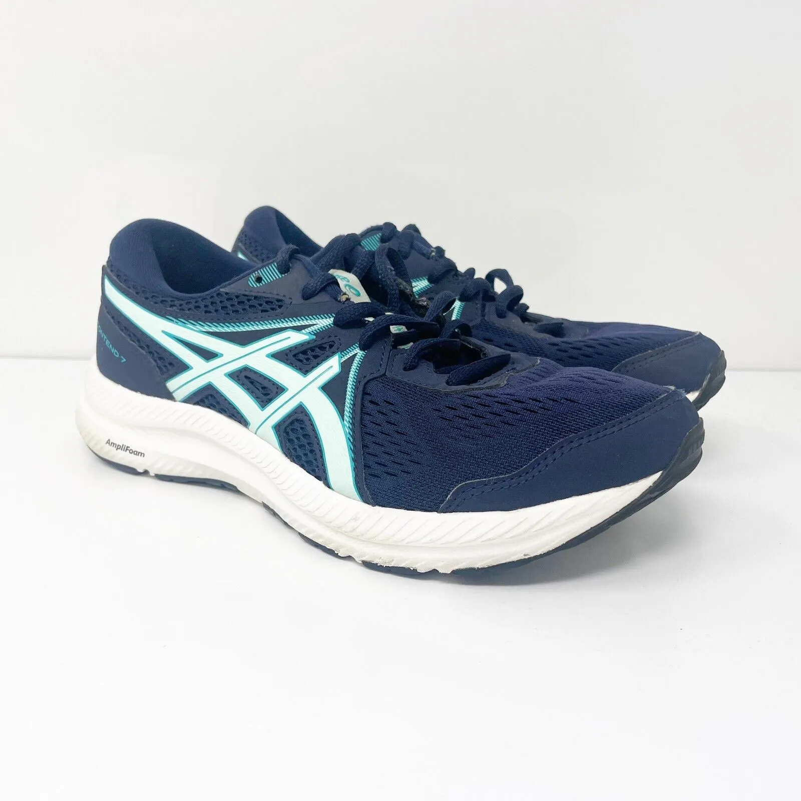 Asics Womens Gel Contend 7 1012A911 Blue Running Shoes Sneakers Size 8