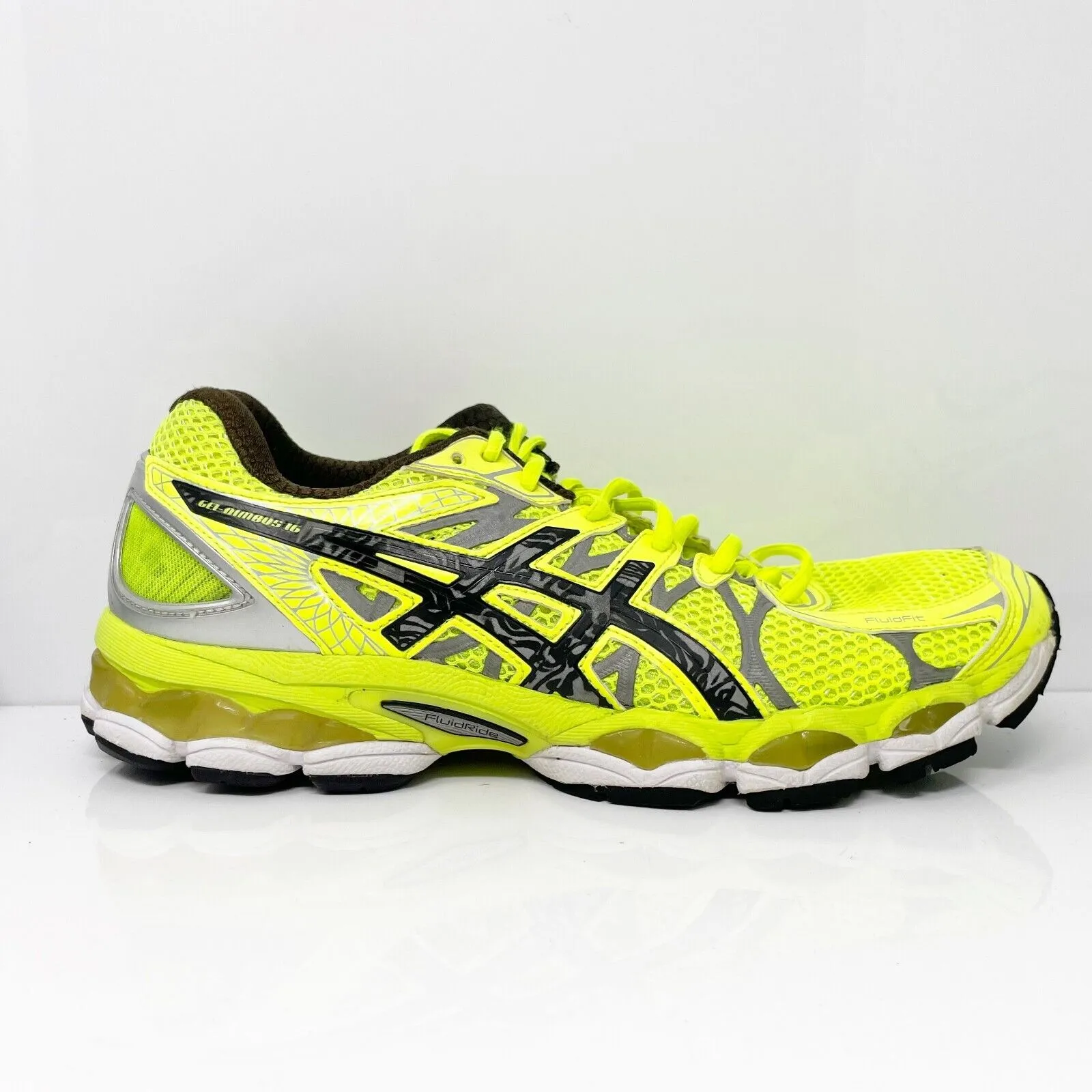 Asics Womens Gel Nimbus 16 T4B9N Yellow Running Shoes Sneakers Size 12