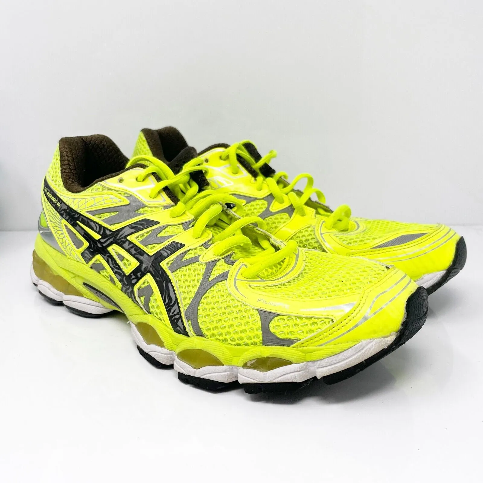 Asics Womens Gel Nimbus 16 T4B9N Yellow Running Shoes Sneakers Size 12