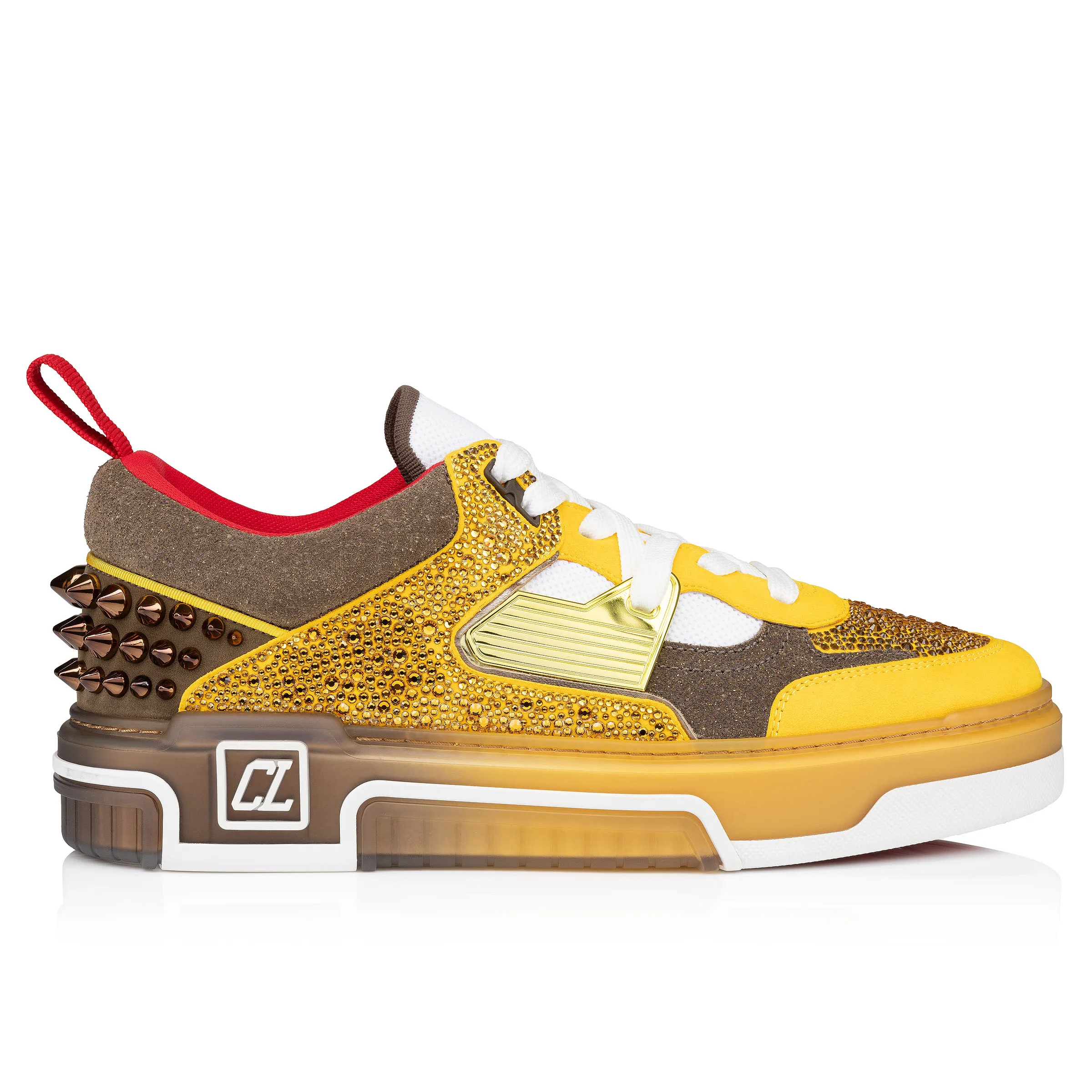 Astroloubi Strass Sneakers - Suede, glittered calf leather and iridescent nappa leather - Pollen - Men