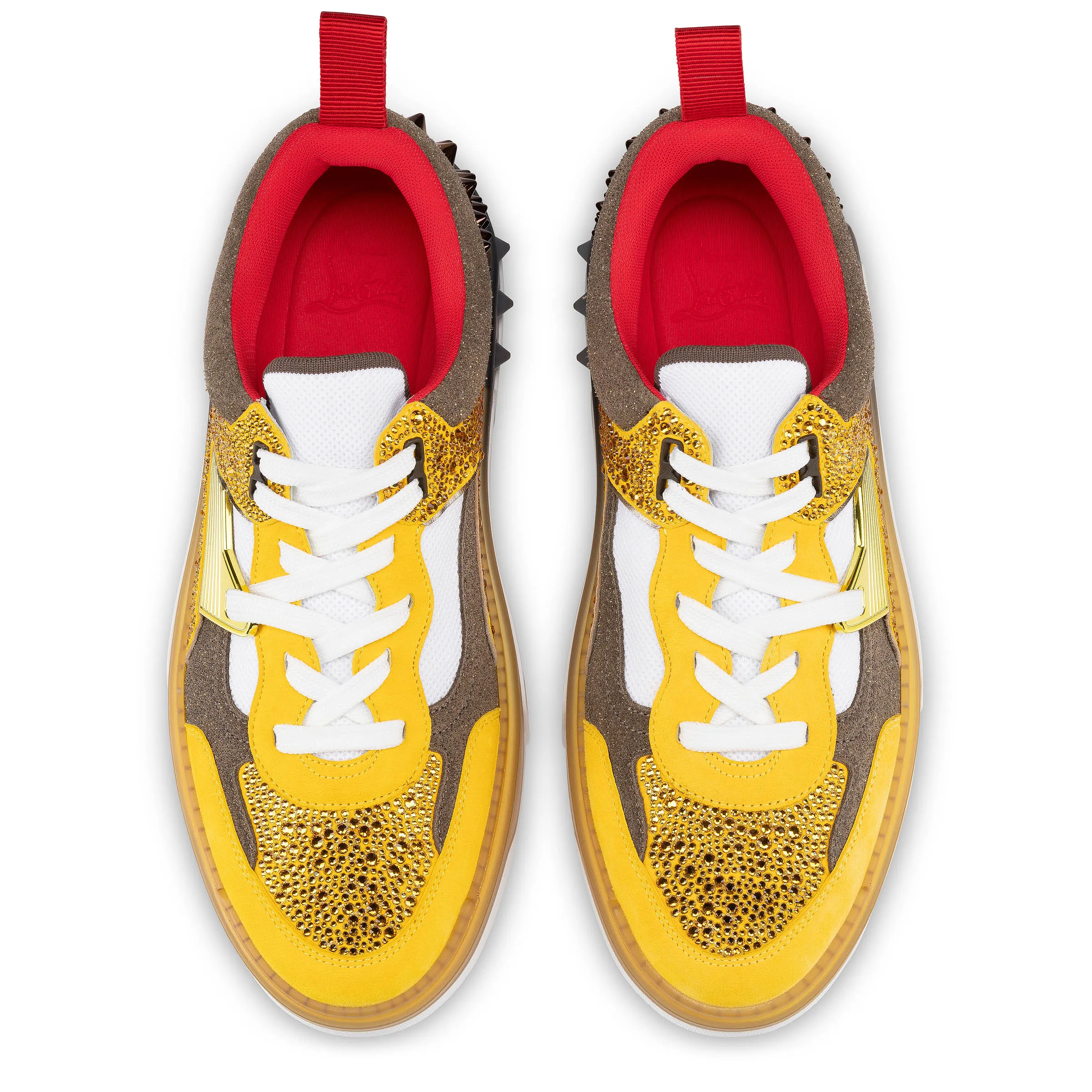 Astroloubi Strass Sneakers - Suede, glittered calf leather and iridescent nappa leather - Pollen - Men