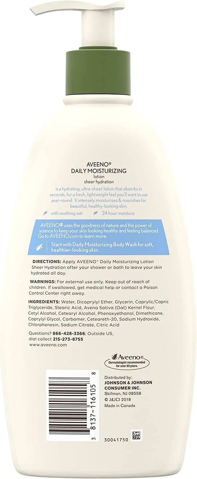 Aveeno sheer hydration lotion 18oz