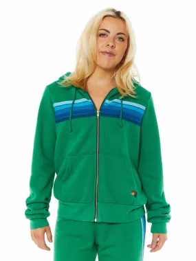 Aviator Nation | 5 Stripe Hoodie | Kelly Green