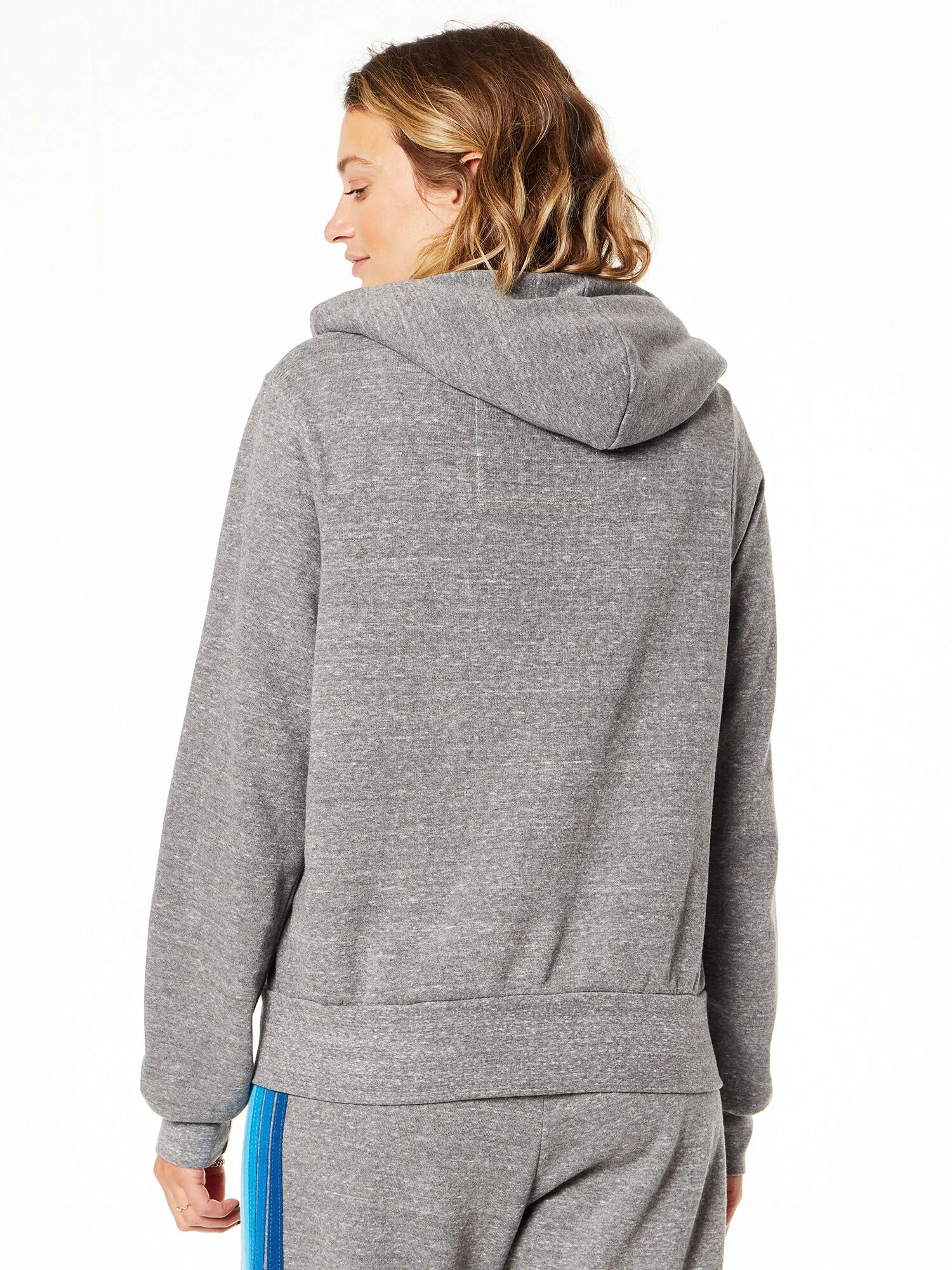 Aviator Nation | 5 Stripe Zip Hoodie | Blue And Grey Stripe