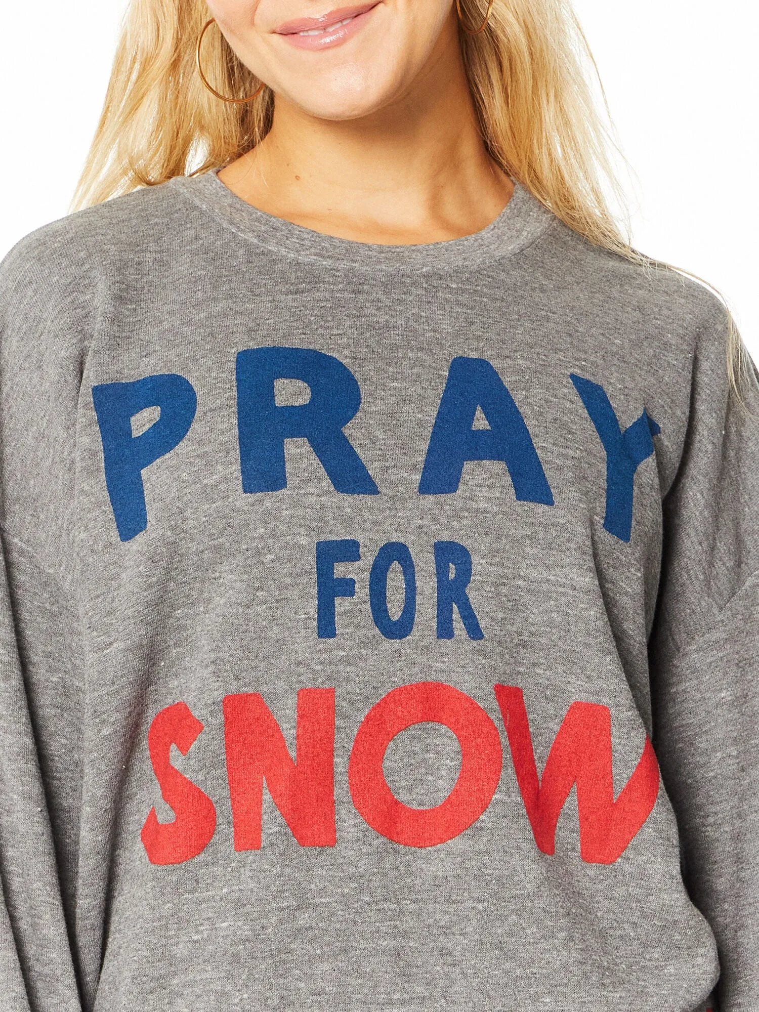 Aviator Nation | Pray For Snow Relaxed Pullover Hoodie | Heather Grey