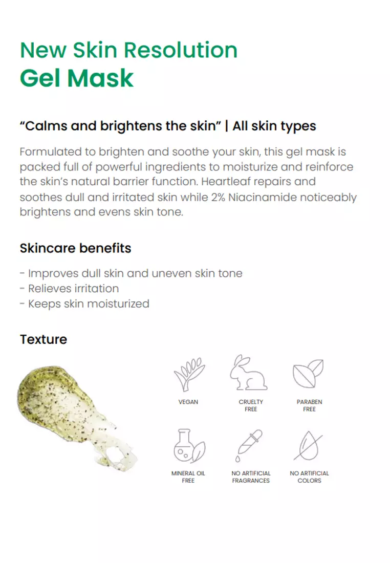 Axis-Y AXIS-Y New Skin Resolution Gel Mask 100ml + Complete No-Stress Physical Sunscreen (10ml)