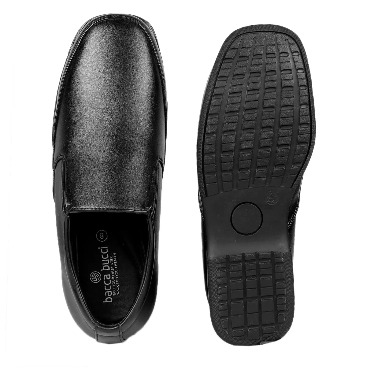 Bacca Bucci BOLTON Men Plus Size Formal Slip-on Shoes with Superior Comfort (UK-11 to 13)