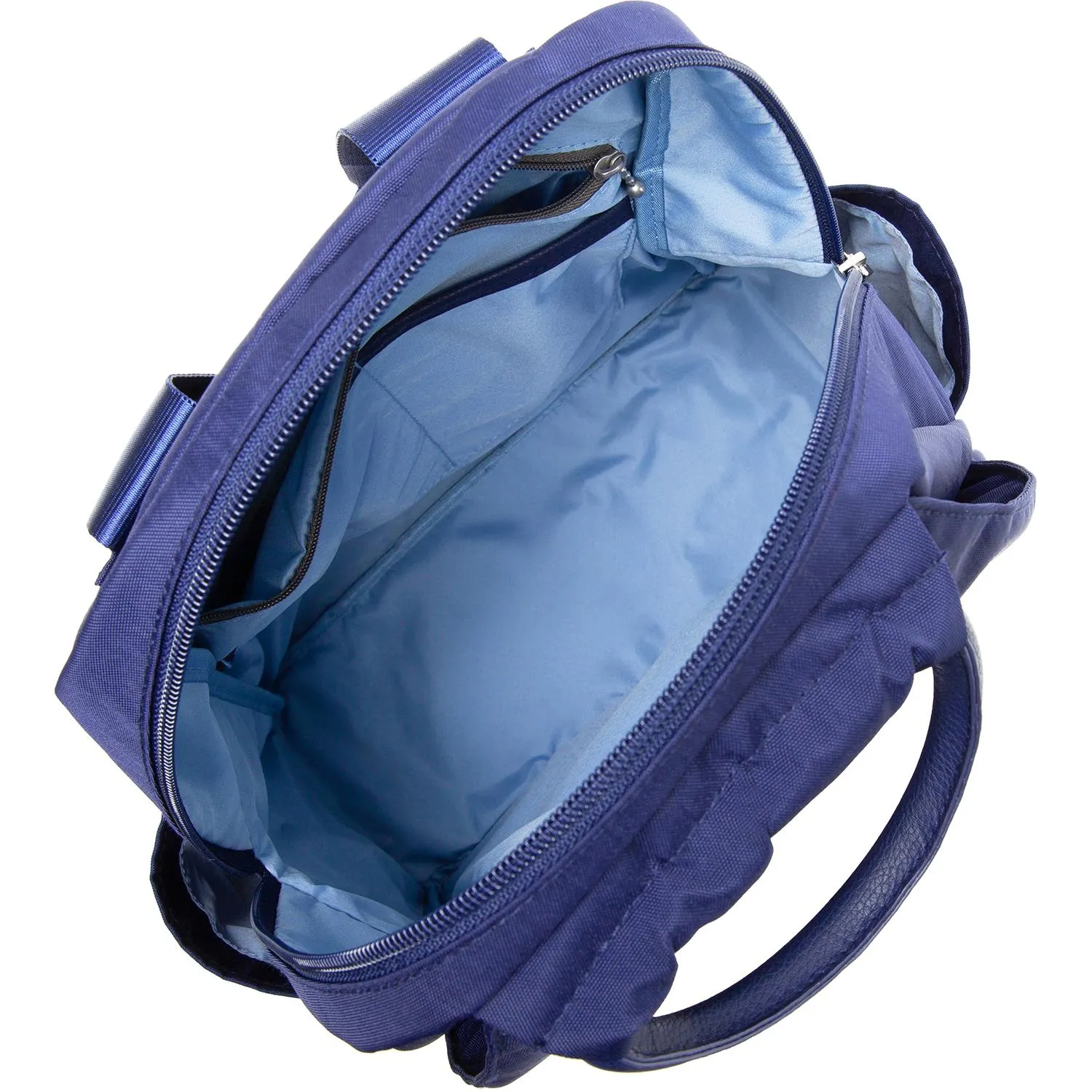 Baggallini All Day Backpack With RFID Phone Wristlet Navy Nylon