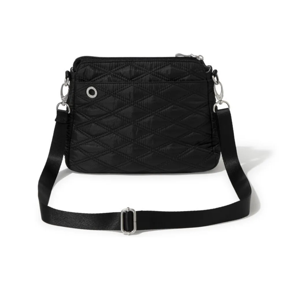 Baggallini Calais Black Quilt Crossbody Bag (Women's)