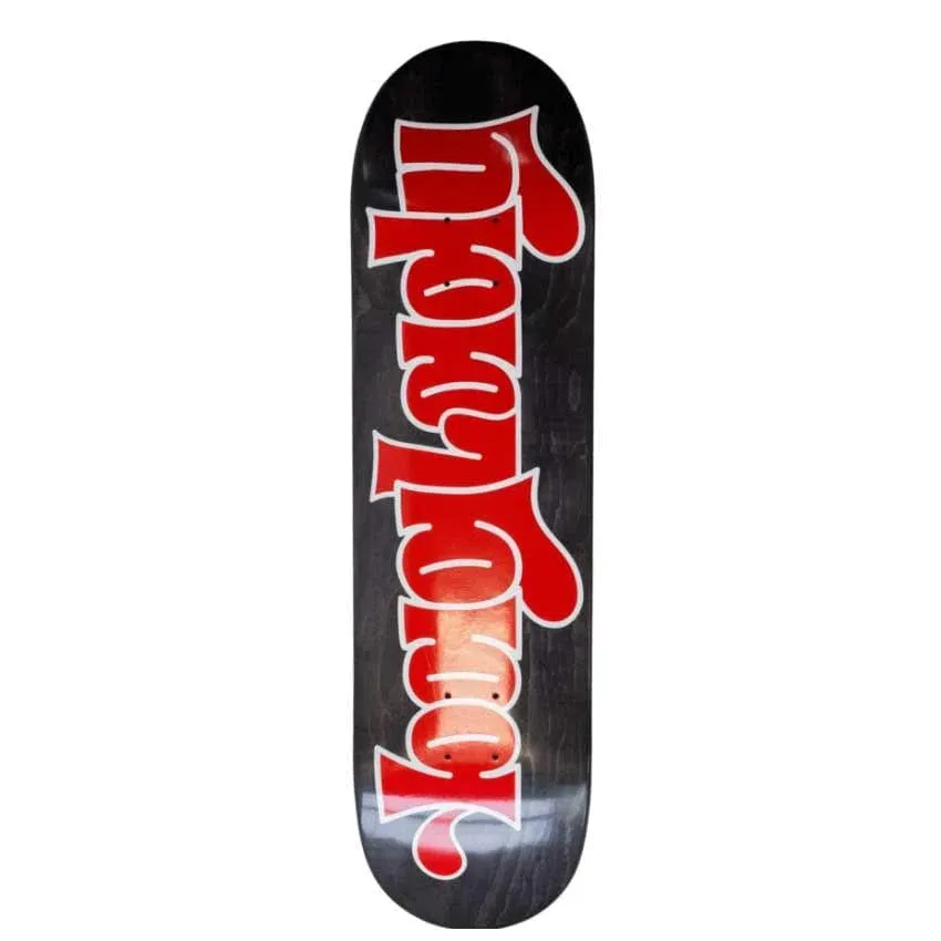 Baglady Supplies Throw Up Logo Skateboard Deck Black 8.25