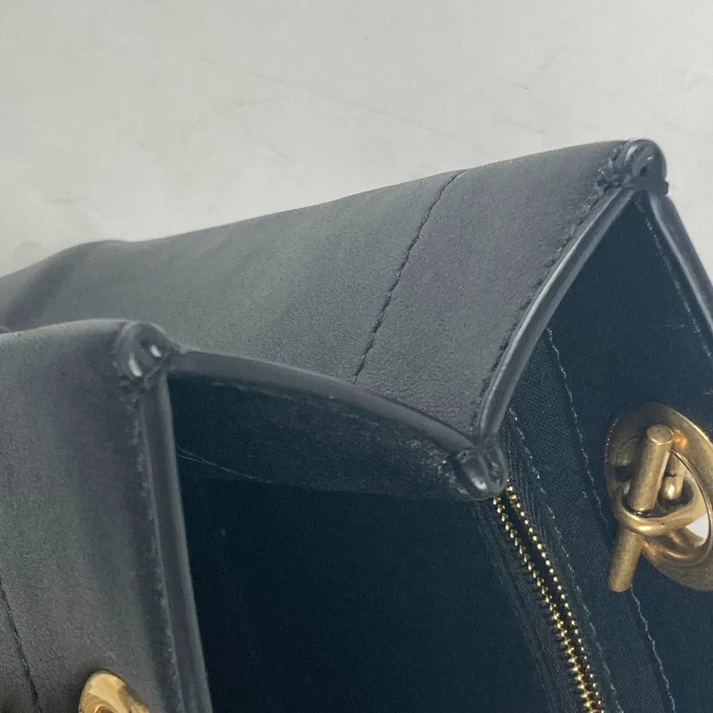 BALENCIAGA Tote Bag 760012 leather black logo Duty Free Small Women