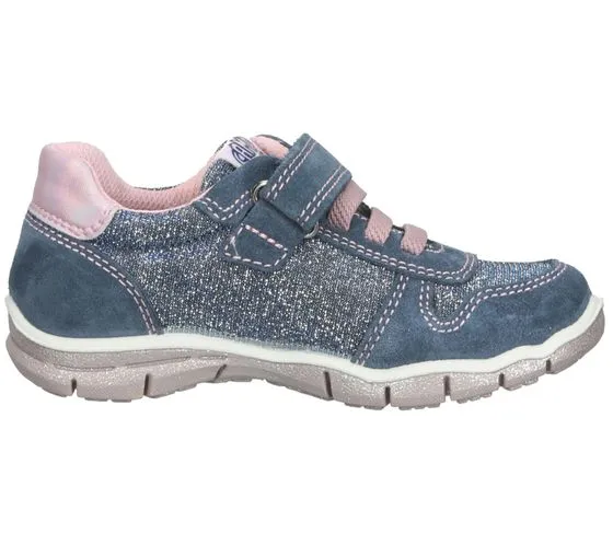 bama sneakers per bambini da bambina con plantare estraibile e rivestimenti esterni in vera pelle ammortizzatore 1095810 blu/gli