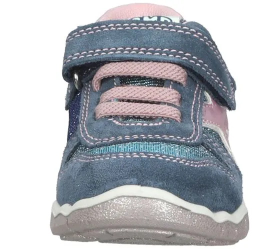 bama sneakers per bambini da bambina con plantare estraibile e rivestimenti esterni in vera pelle ammortizzatore 1095810 blu/gli