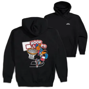 Basketball Hooded Sweatshirt - Hoop Loops (Back Design) 