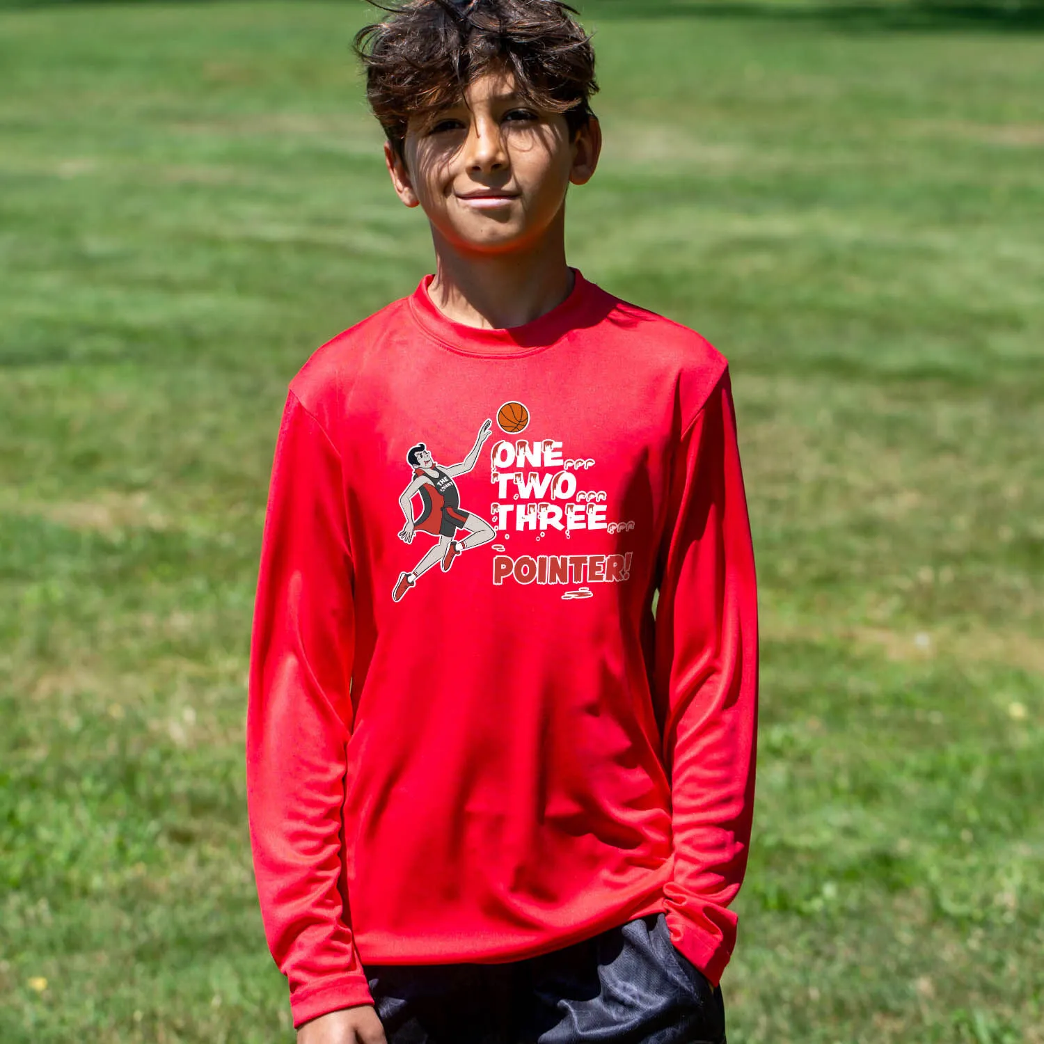Basketball Long Sleeve Performance Tee - The Count 