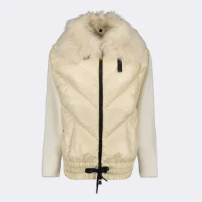 Bi-Material Beige Jacket