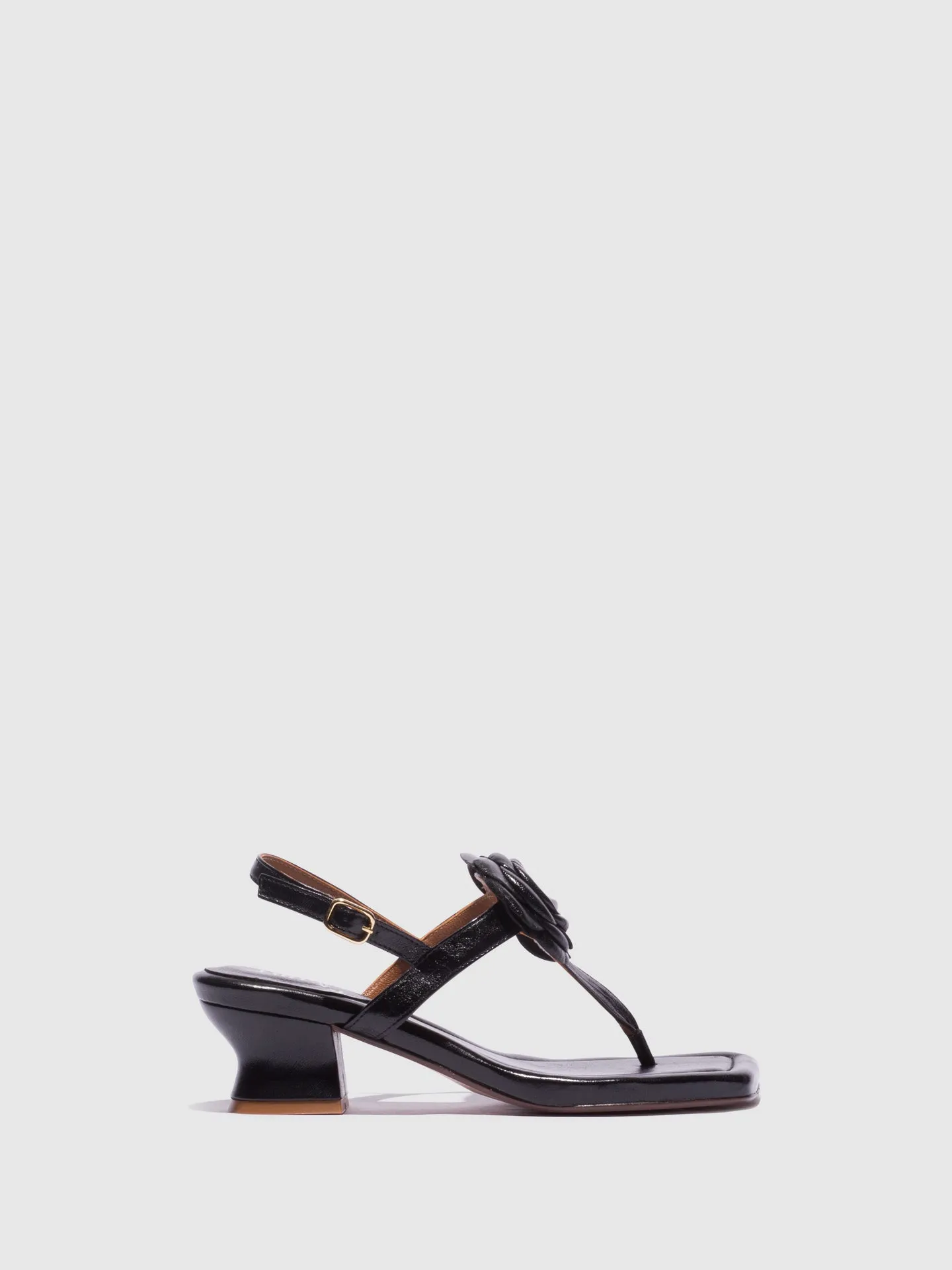 Black Ankle Strap Sandals