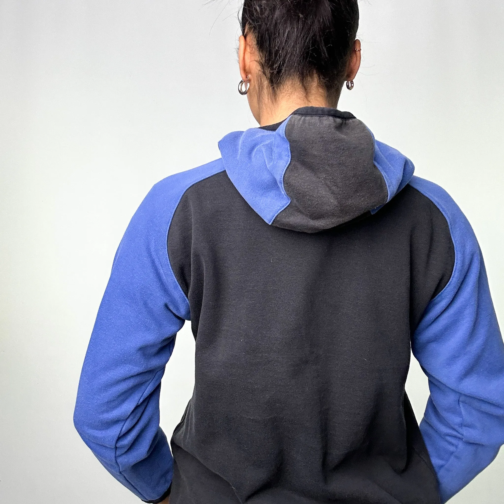 Black Blue Rare 90s NIKE Basketball Hoodie Sweatshirt (S)