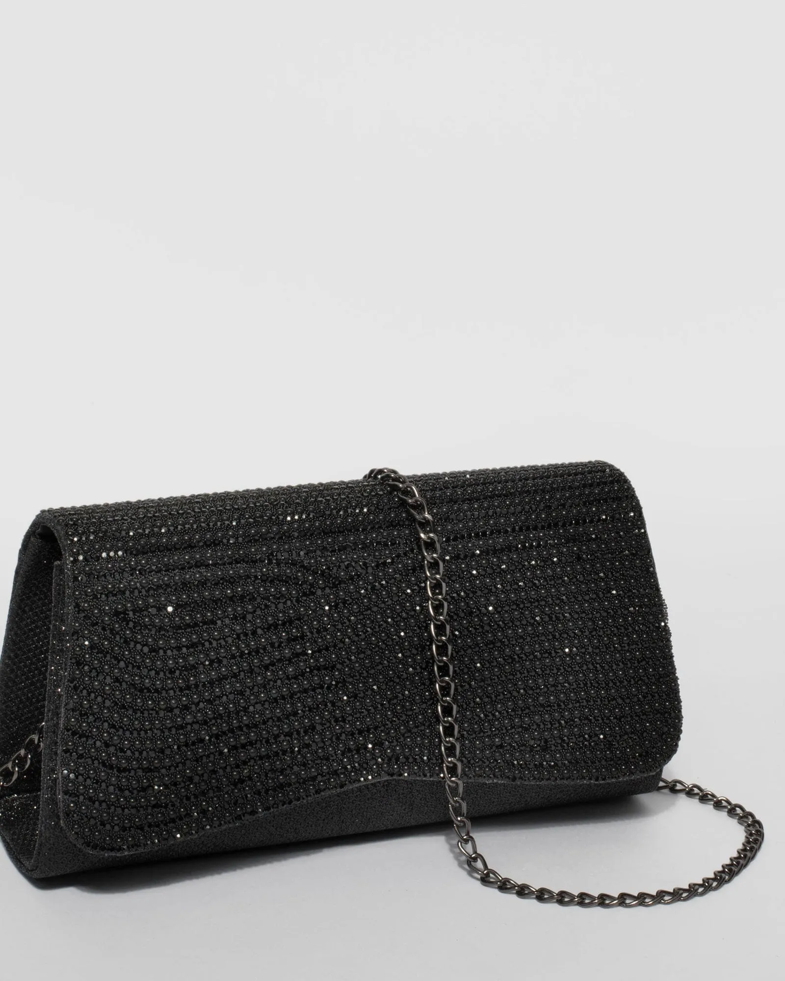 Black Delia Clutch Bag
