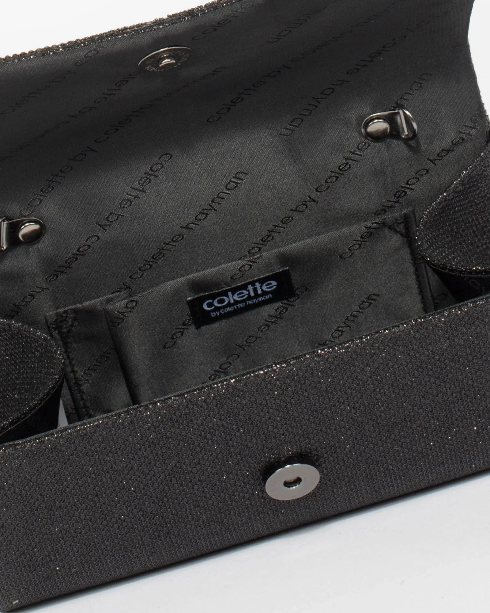 Black Delia Clutch Bag