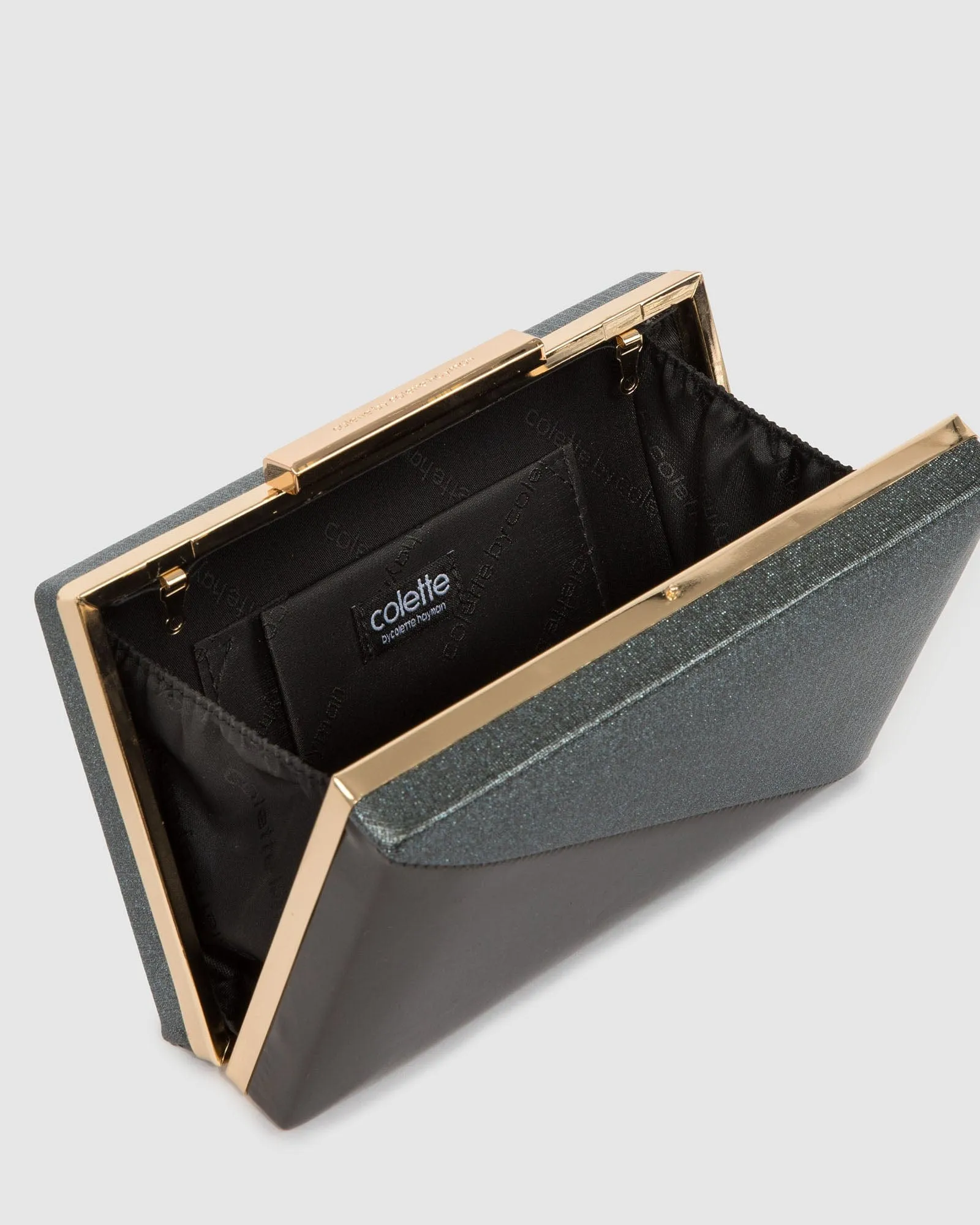 Black Jaimi Hardcase Clutch Bag