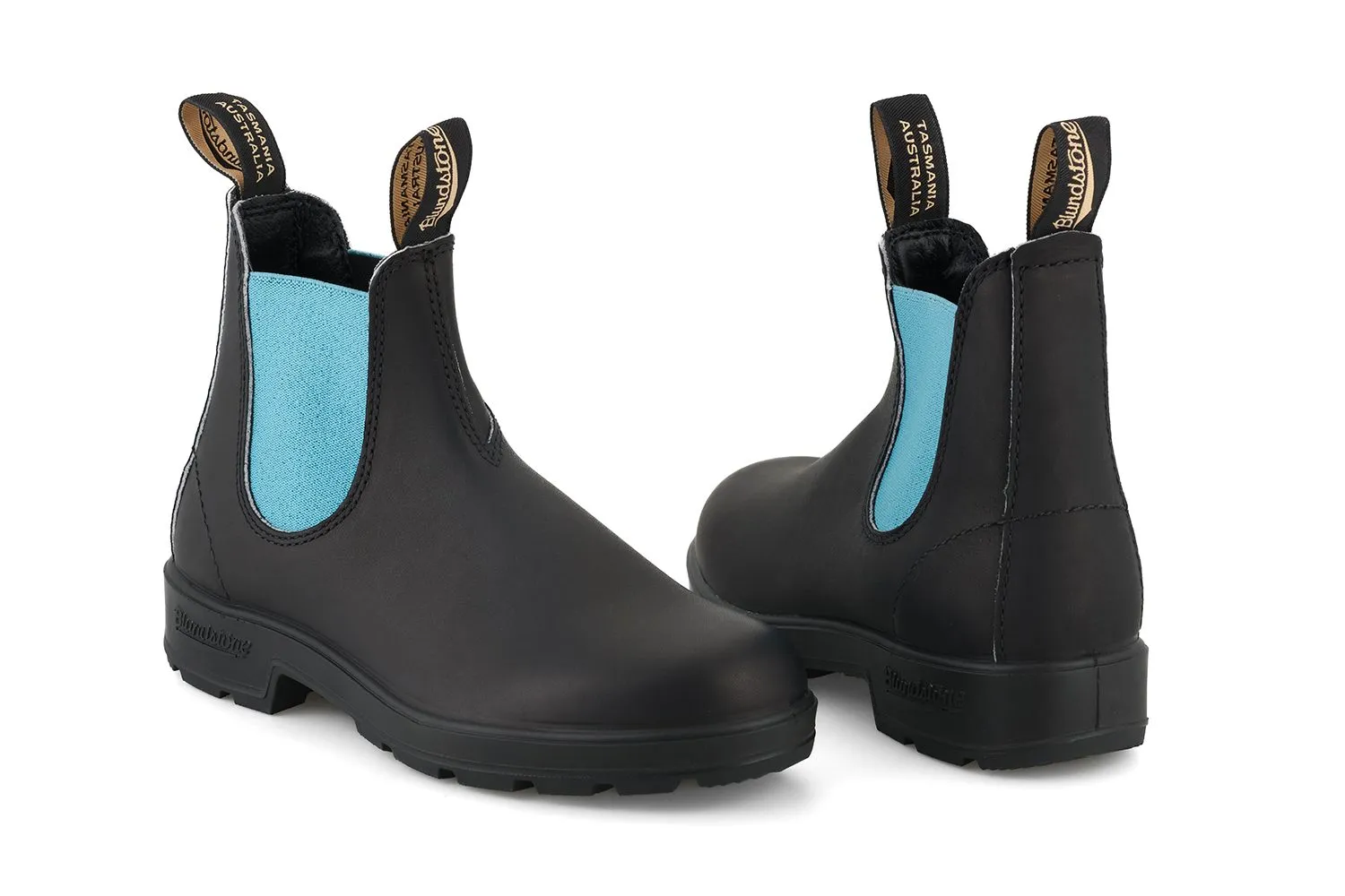 Blundstone - 2207 Black & Teal Leather Chelsea Boots