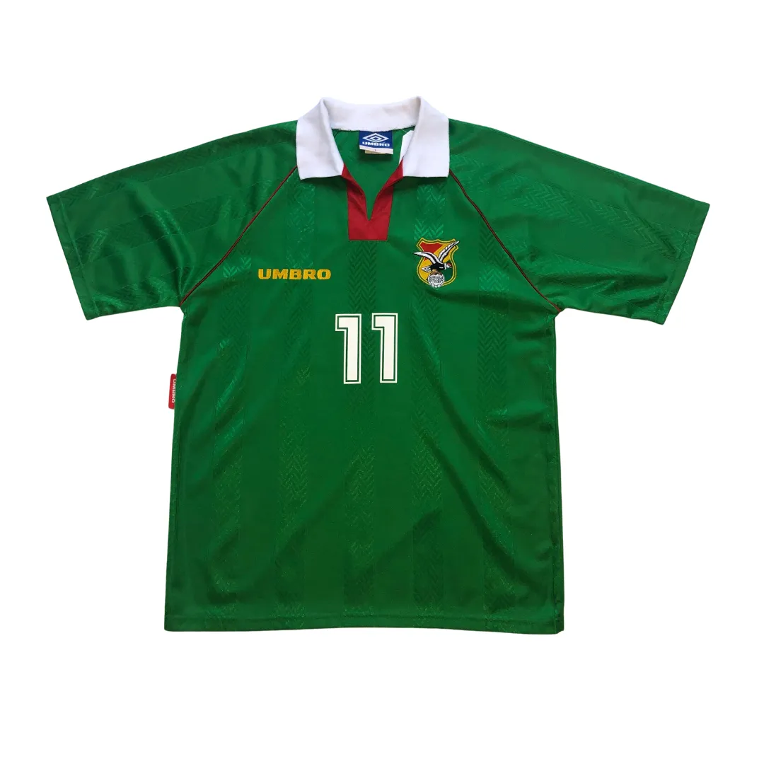 Bolivia 1994/1995 Umbro Home Football Shirt Medium/Large