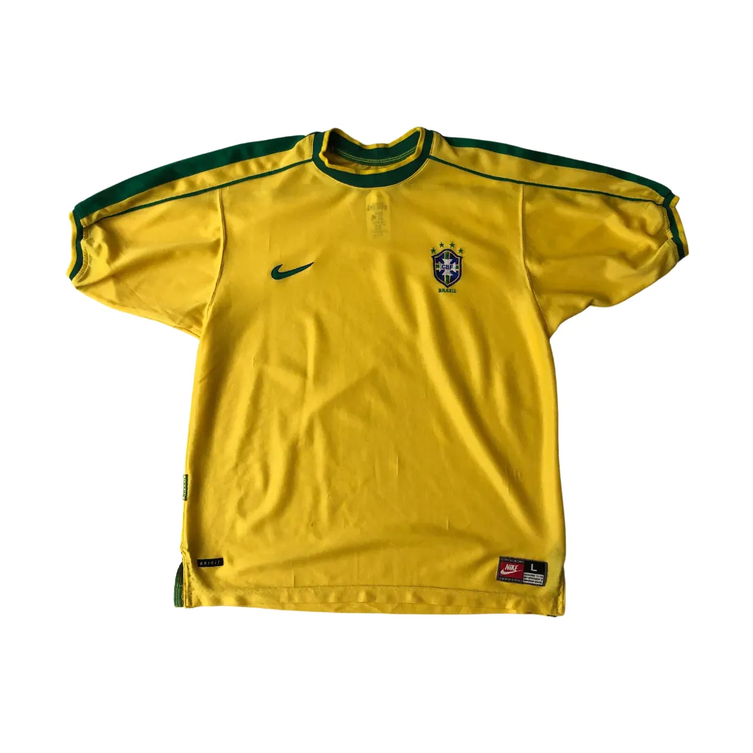 Brazil Original Home Football Shirt 1998/2000 Nike Large