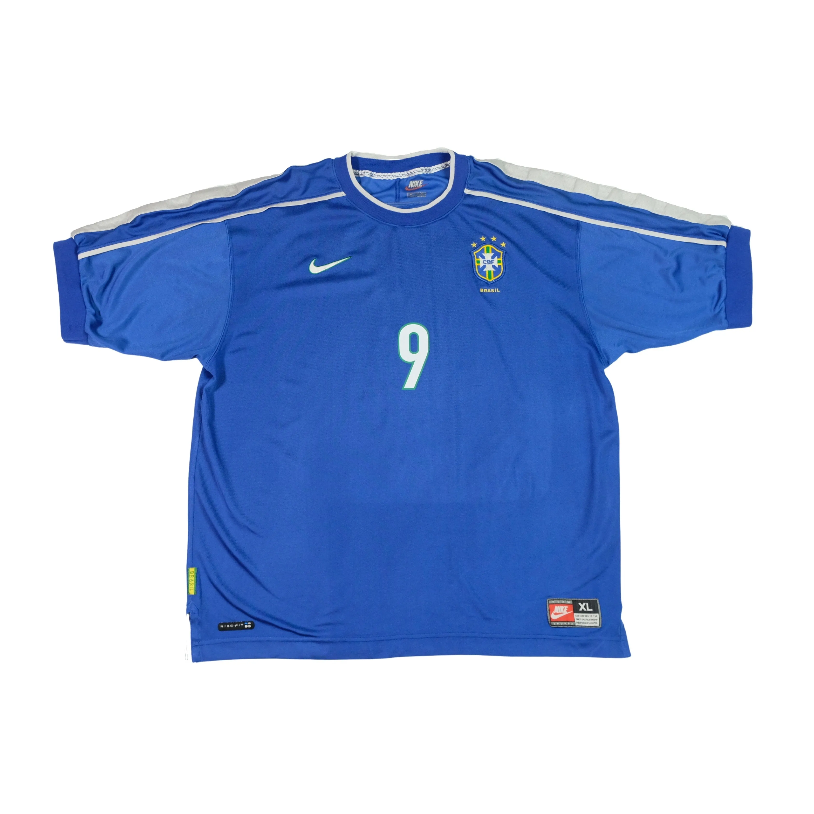 Brazil Ronaldo 9 Original Away Football Shirt 1998/2000 Nike Large/XL