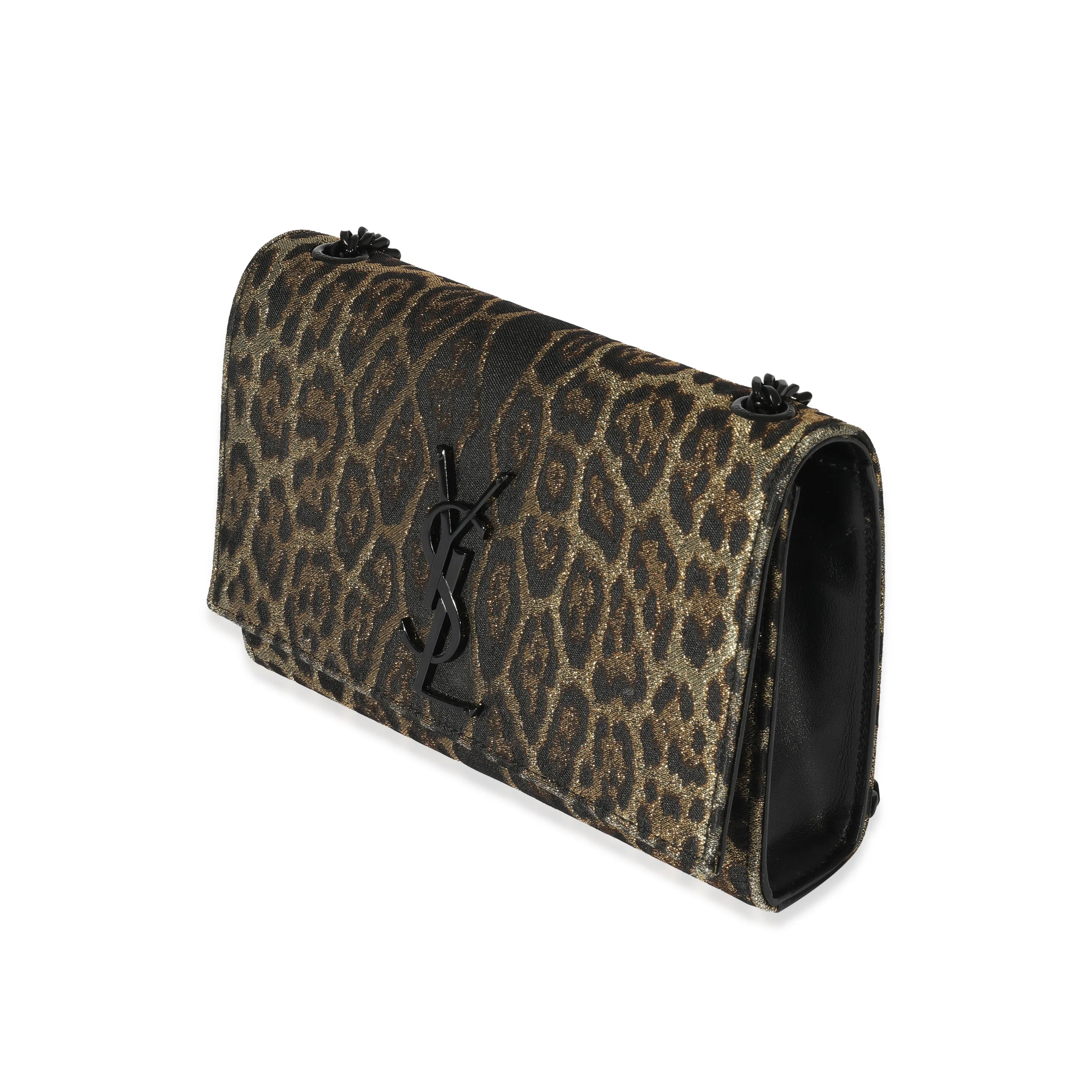 Brocade Leopard Kate Bag