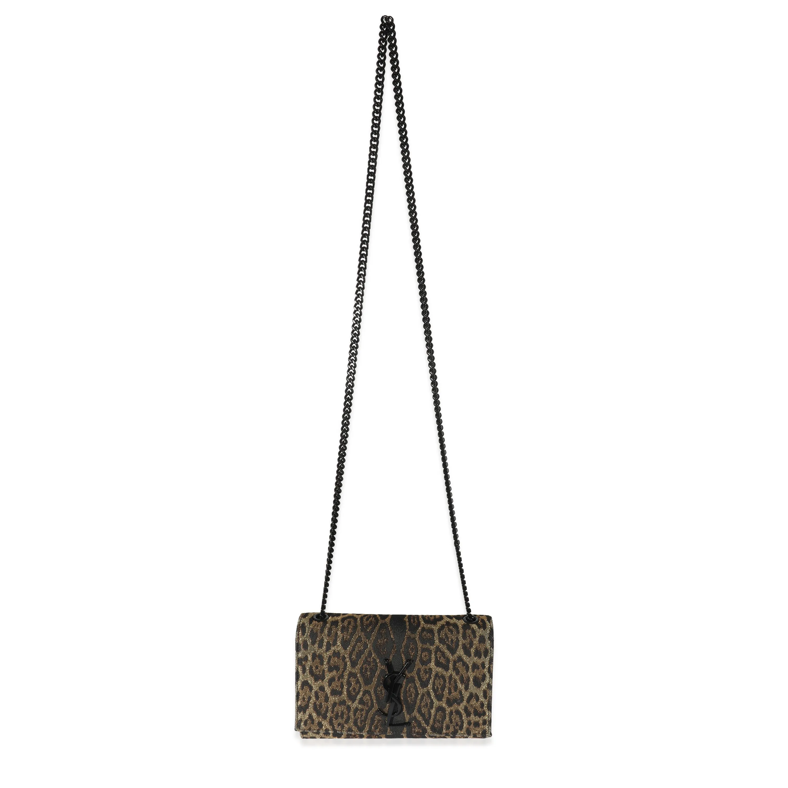 Brocade Leopard Kate Bag