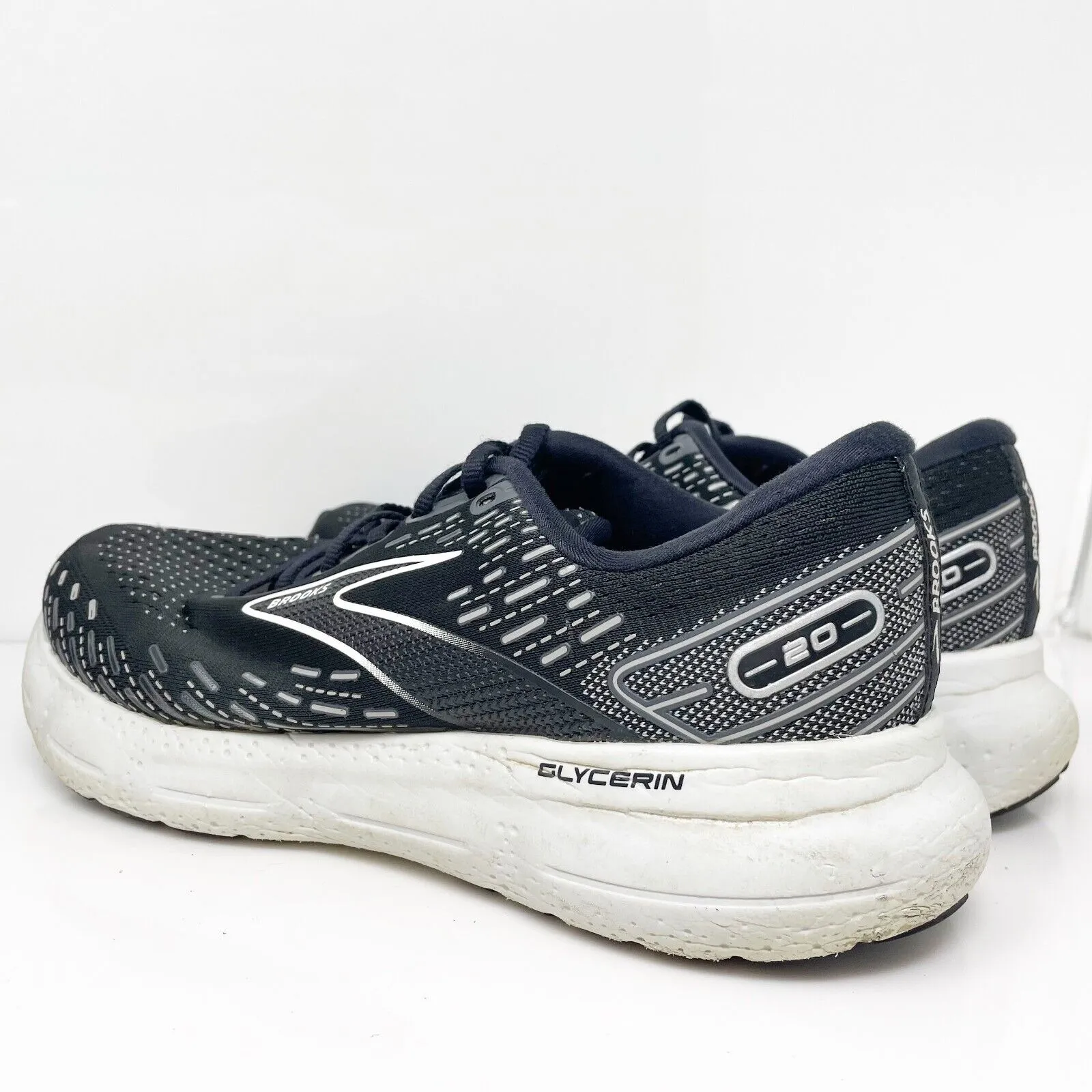 Brooks Mens Glycerin 20 1103821D059 Black Running Shoes Sneakers Size 9.5 D